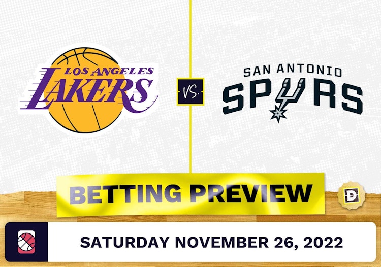 Lakers vs. Spurs Prediction and Odds - Nov 26, 2022