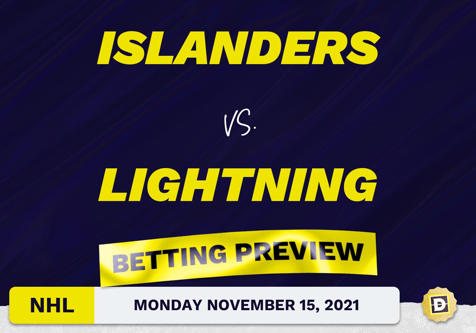 Islanders vs. Lightning Predictions and Odds - Nov 15, 2021