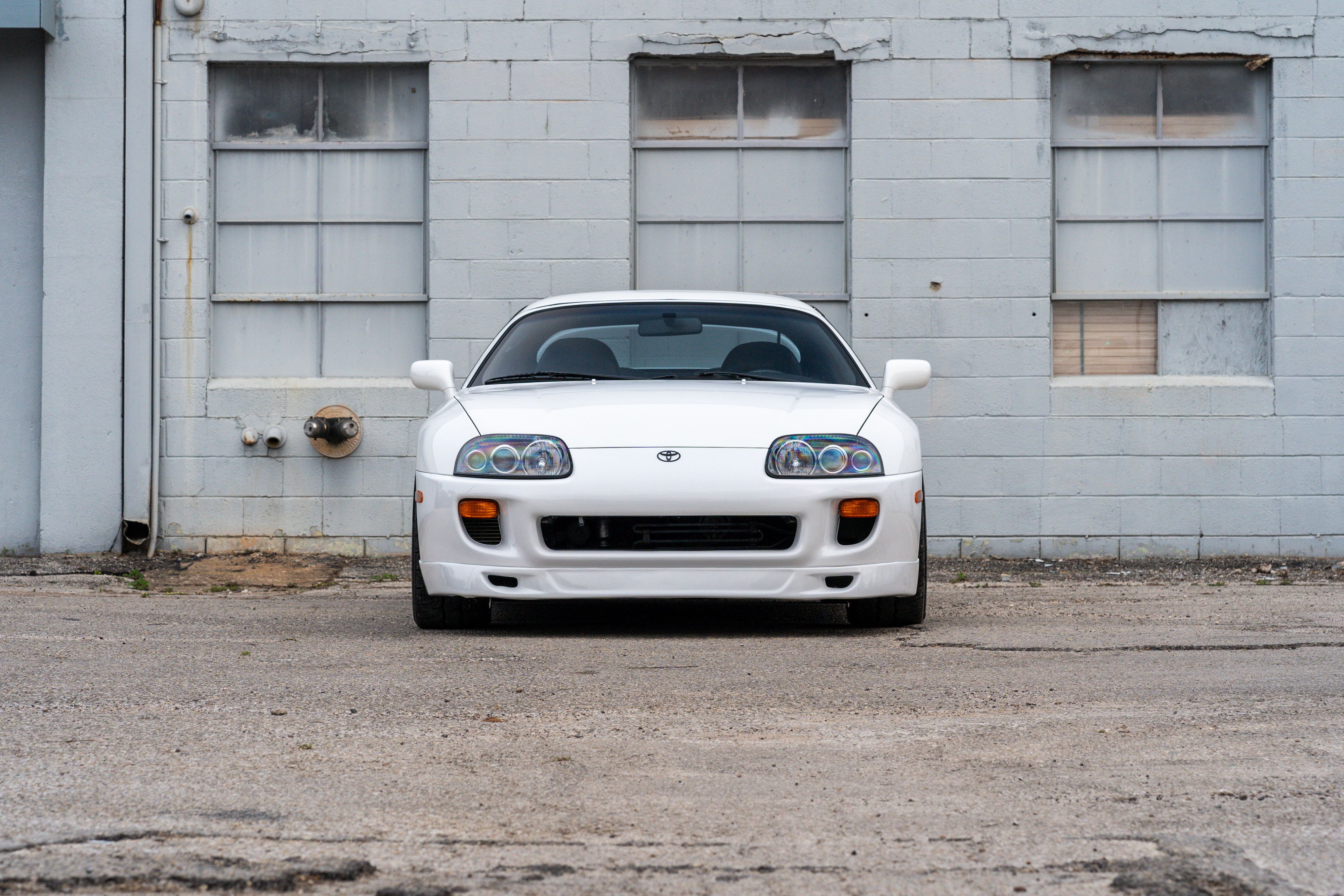 White 1994 Toyota Supra in downtown Austin, TX.