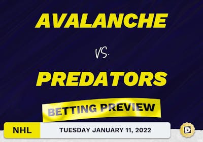 Avalanche vs. Predators Predictions and Odds - Jan 11, 2022