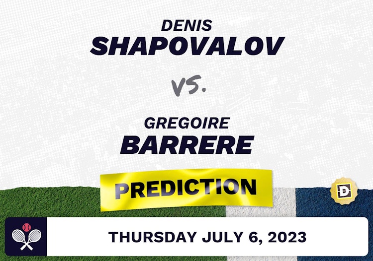 Denis Shapovalov vs. Gregoire Barrere Prediction - Wimbledon 2023