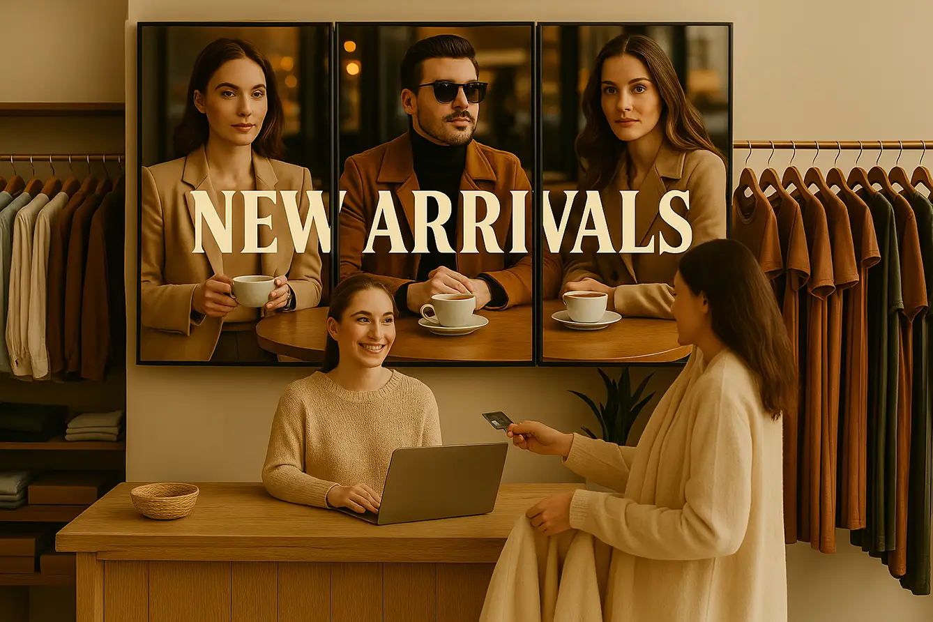 Triple-Display Digital Signage in Retail