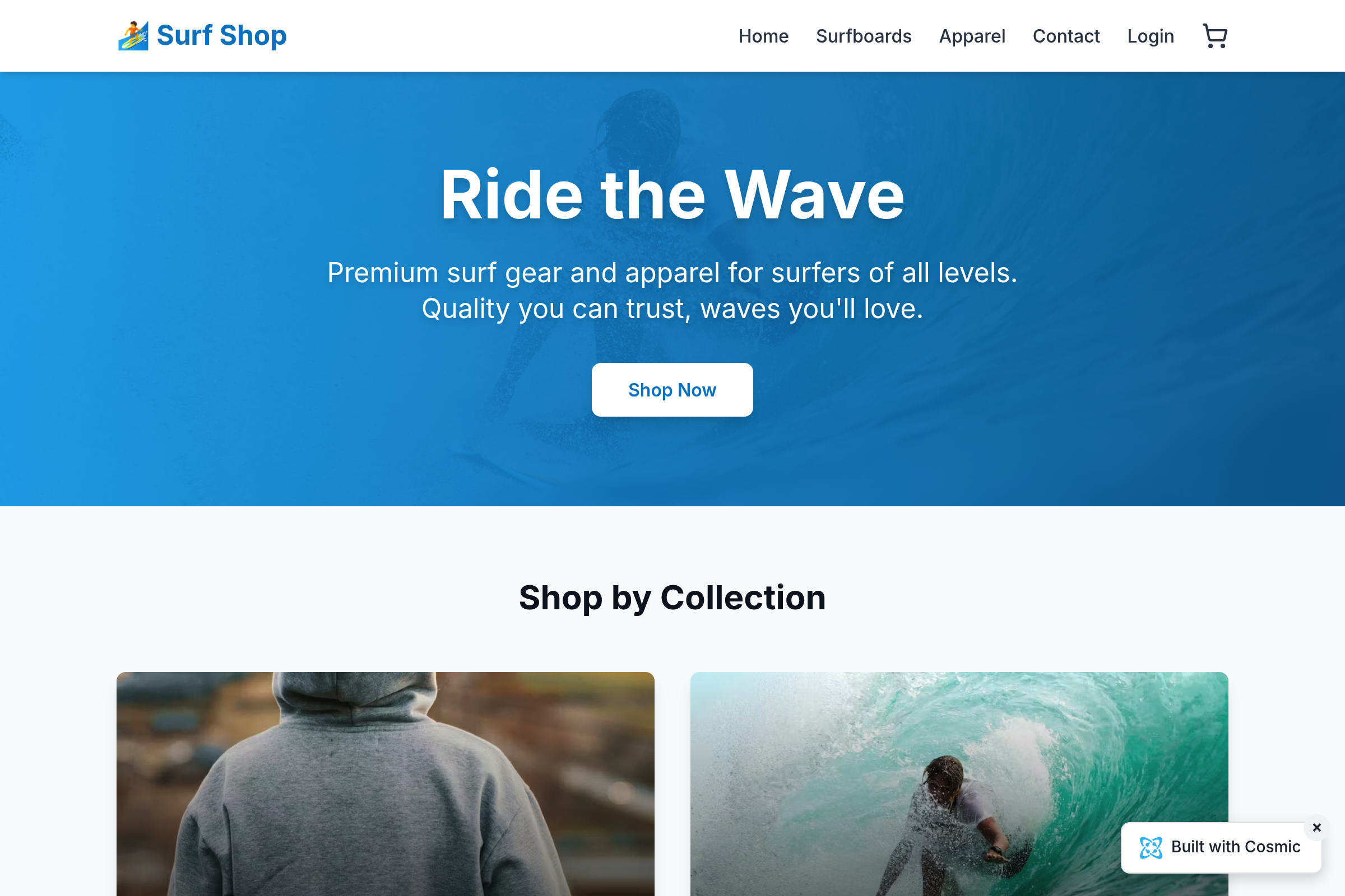 Screenshot of Surf Shop