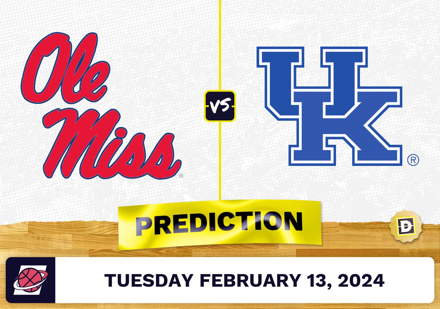 Ole Miss vs. Kentucky Prediction by Proven Computer Model [2/13/2024]