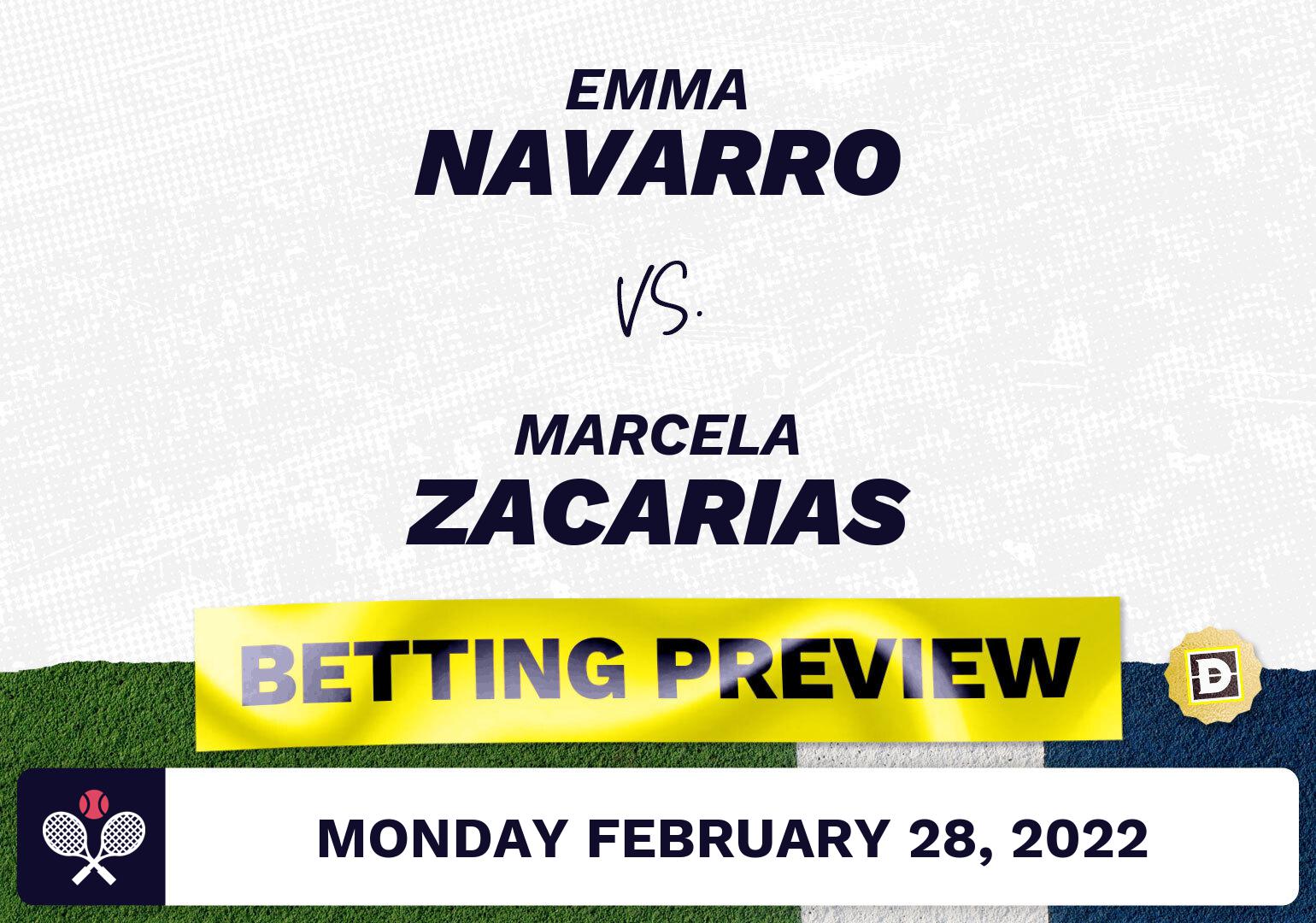 Emma Navarro vs. Marcela Zacarias Predictions - Feb 28, 2022