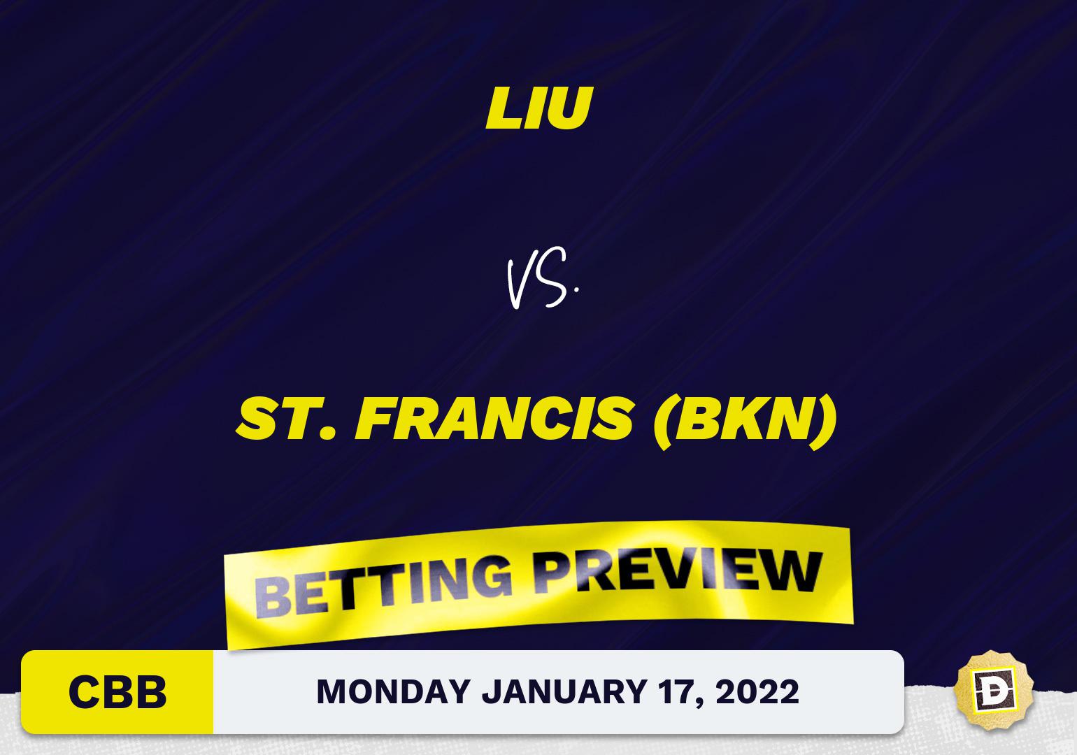 LIU vs. St. Francis (BKN) CBB Predictions and Odds - Jan 17, 2022
