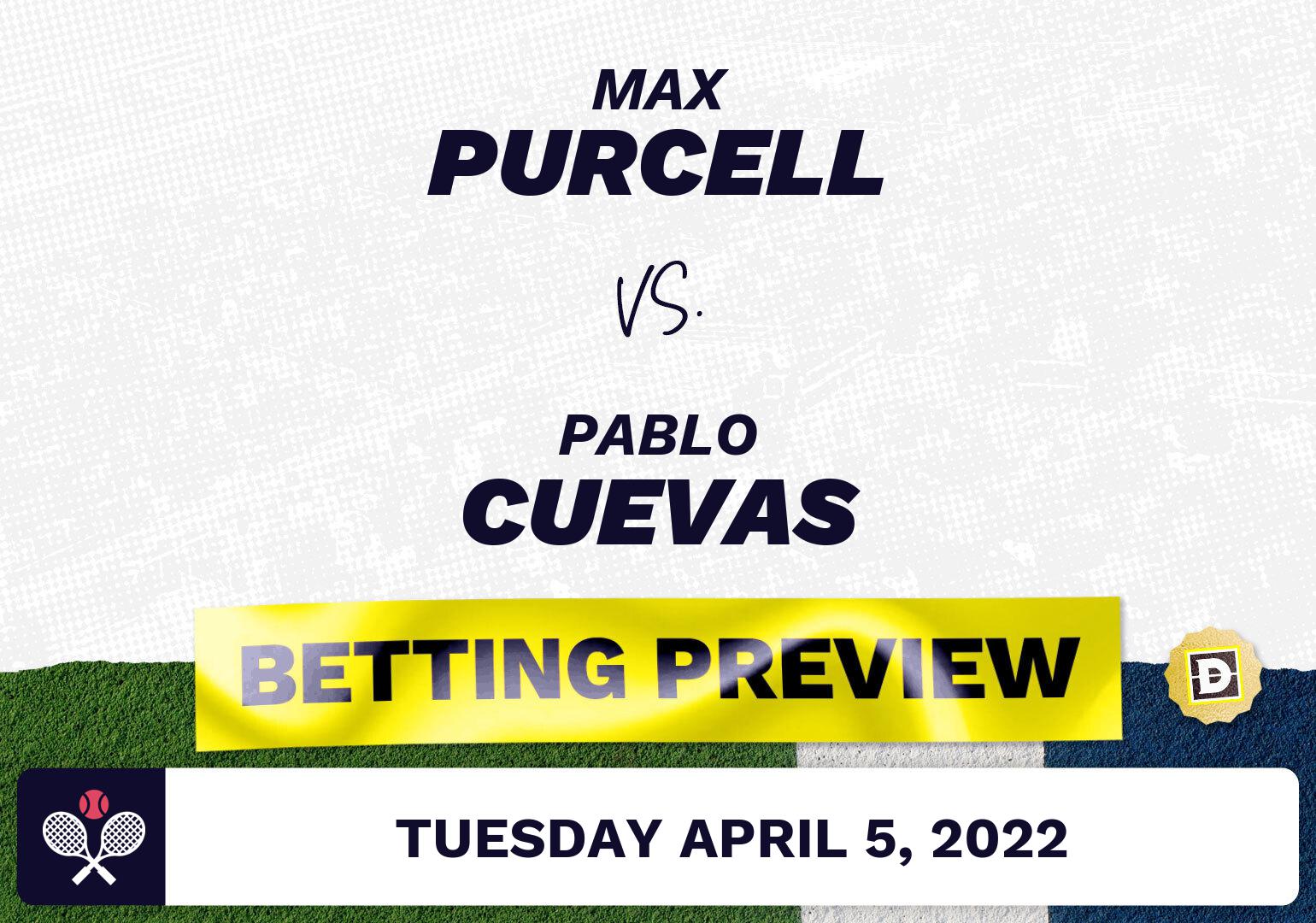 Max Purcell vs. Pablo Cuevas Predictions - Apr 5, 2022