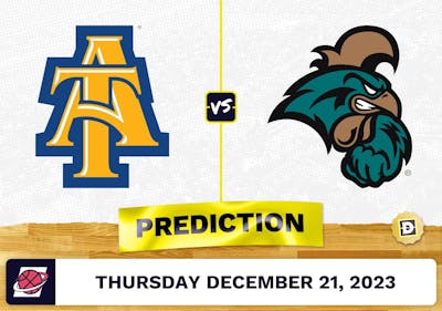 North Carolina A&T vs. Coastal Carolina Prediction, Odds, College Basketball Picks  [12/21/2023]