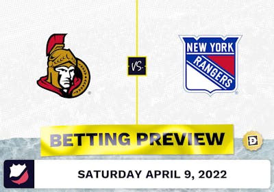 Senators vs. Rangers Prediction and Odds - Apr 9, 2022