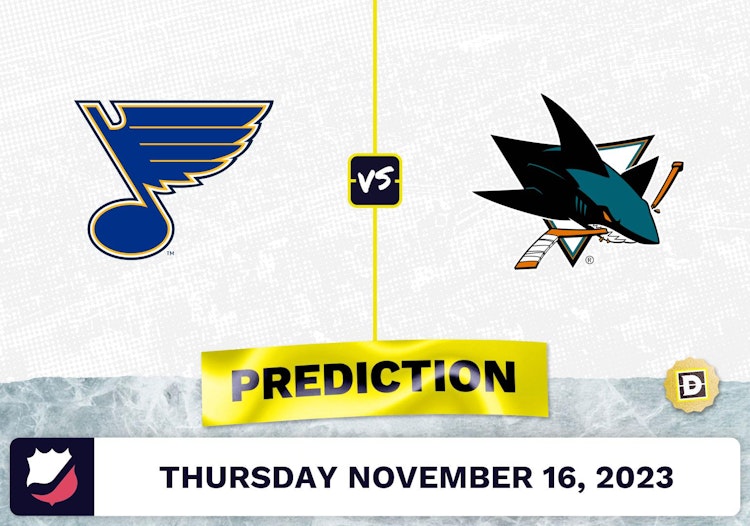 Blues vs. Sharks Prediction and Odds - November 16, 2023