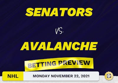 Senators vs. Avalanche Predictions and Odds - Nov 22, 2021