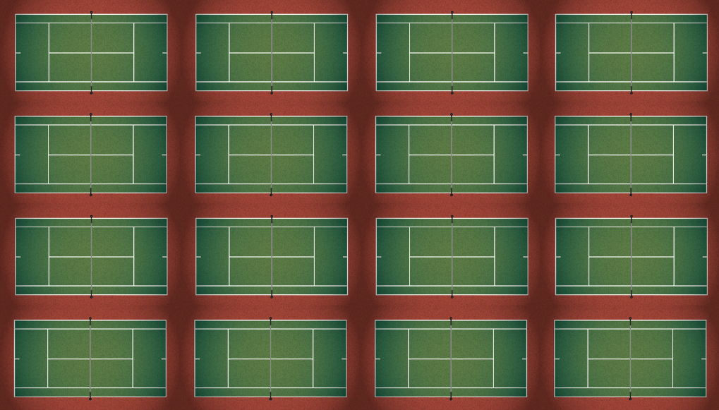 16 tennis courts
