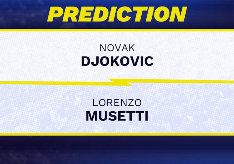 Novak Djokovic vs Lorenzo Musetti Tennis Prediction.