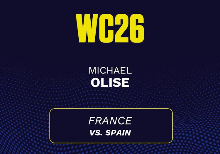 Michael Olise projected stats for Tuesday, July 14, 2026.