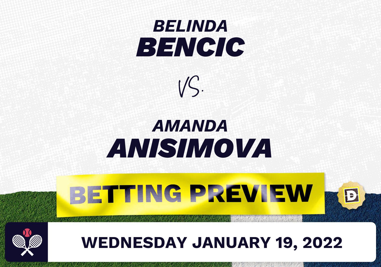 Belinda Bencic vs. Amanda Anisimova Predictions - Jan 19, 2022
