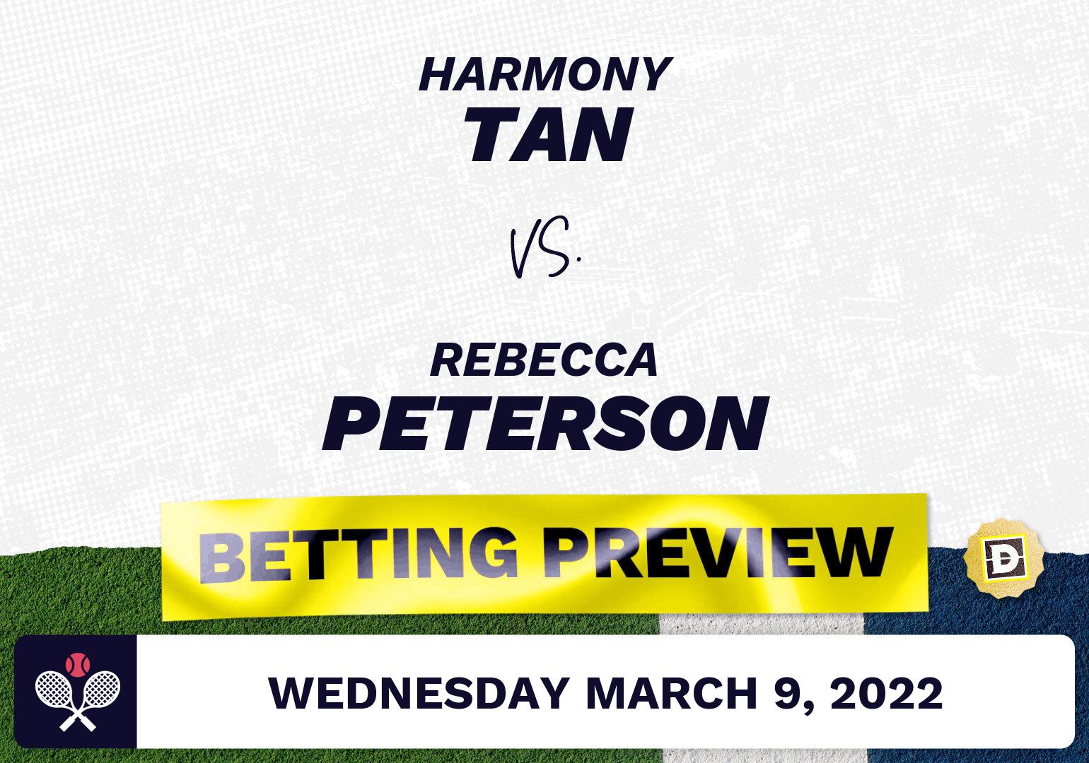 Harmony Tan vs. Rebecca Peterson Predictions - Mar 9, 2022