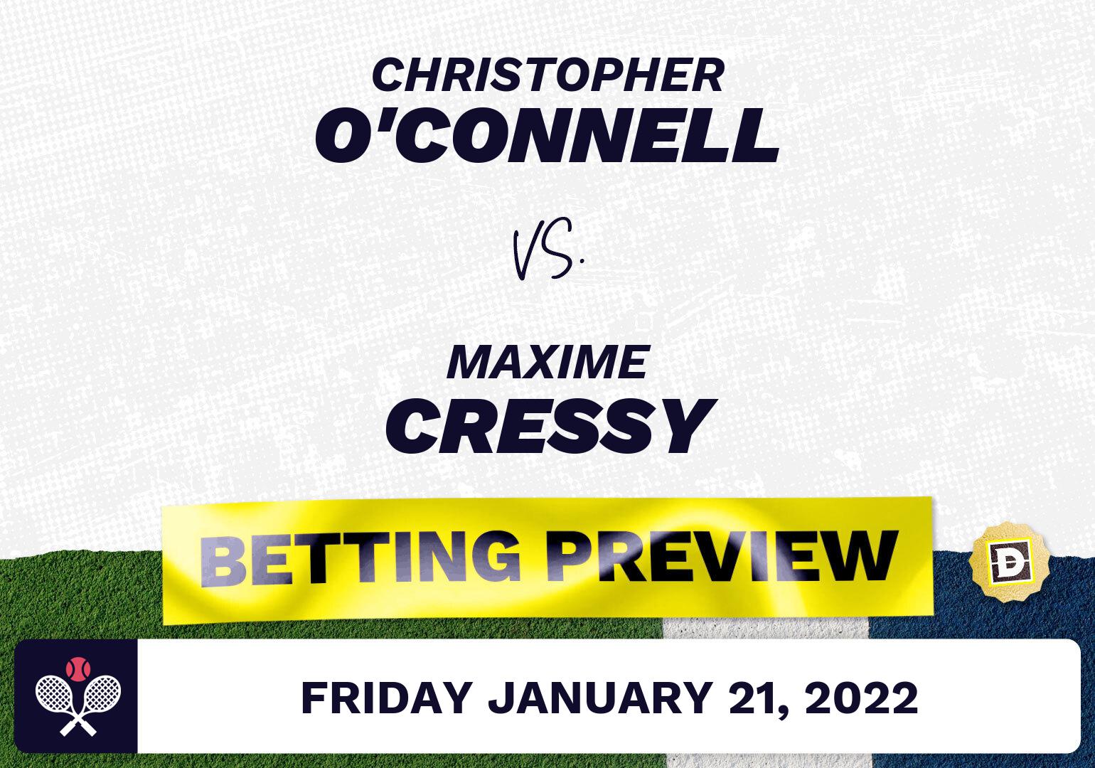 Christopher O'Connell vs. Maxime Cressy Predictions - Jan 22, 2022