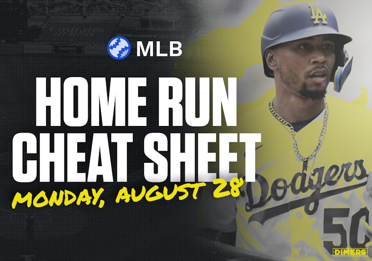 Home Run Cheat Sheet - HR Data, Stats, Matchups and More for Monday [8/28/23]