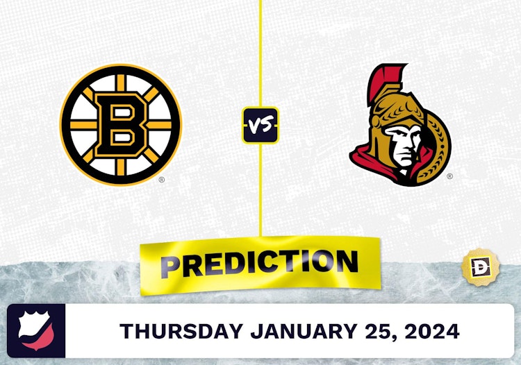 Boston Bruins vs. Ottawa Senators Prediction, Odds, NHL Picks [1/25/2024]