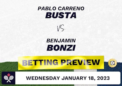 Pablo Carreno Busta vs. Benjamin Bonzi Predictions - Jan 19, 2023