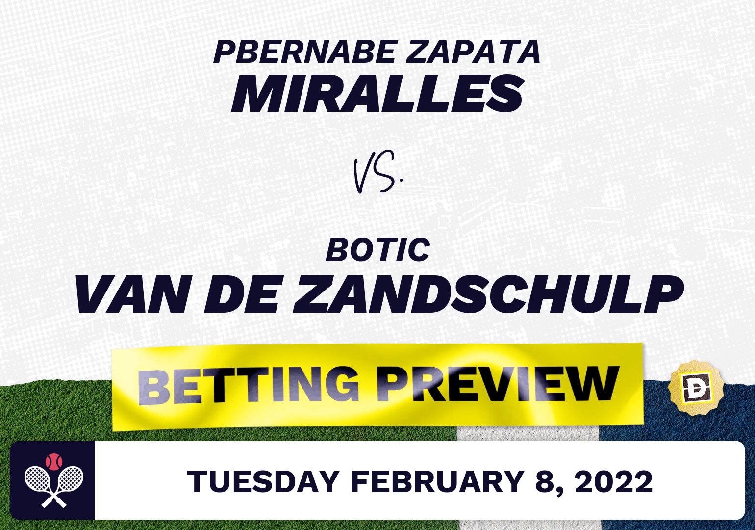 Bernabe Zapata Miralles vs. Botic Van de Zandschulp Predictions - Feb 8, 2022