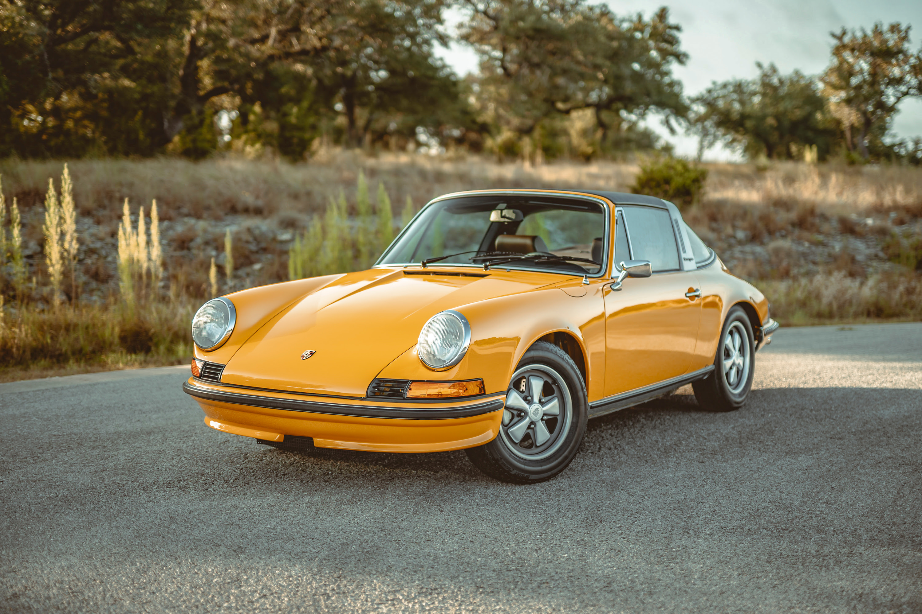 Signal Yellow 911S Targa headlights in Dripping Springs, TX