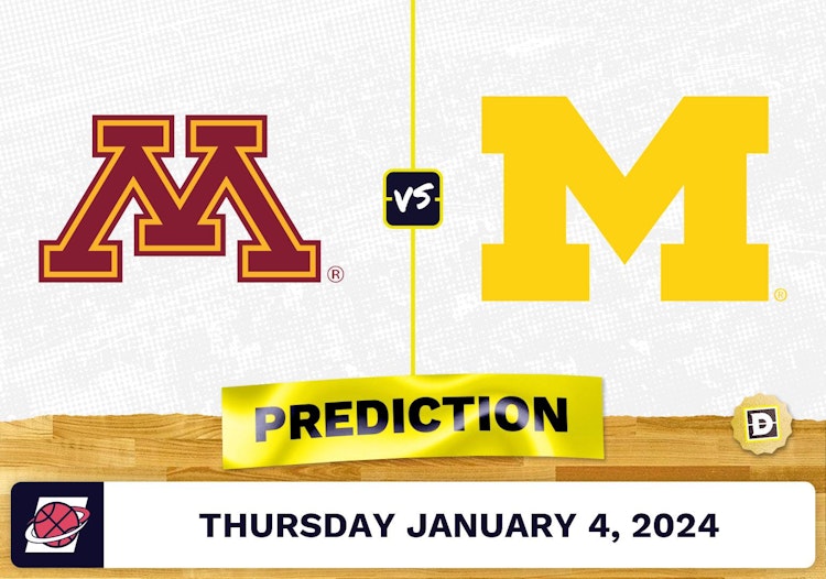 Minnesota vs. Michigan Prediction, Odds, College Basketball Picks  [1/4/2024]