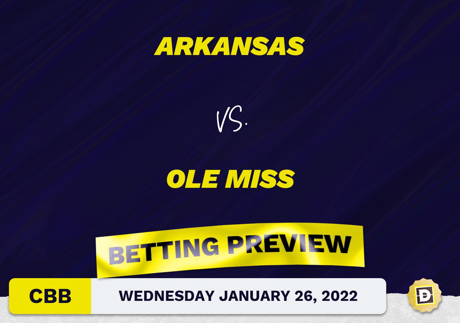 Arkansas vs. Ole Miss CBB Predictions and Odds - Jan 26, 2022