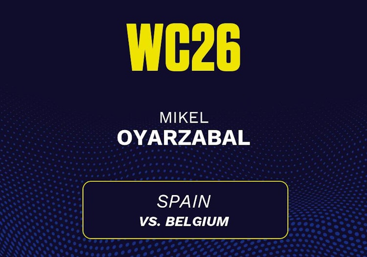 Mikel Oyarzabal projected stats for Friday, July 10, 2026.