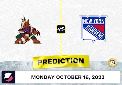 Coyotes vs. Rangers Prediction and Odds - October 16, 2023