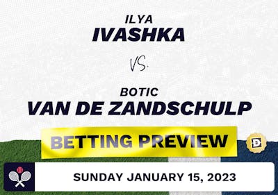 Ilya Ivashka vs. Botic Van de Zandschulp Predictions - Jan 15, 2023