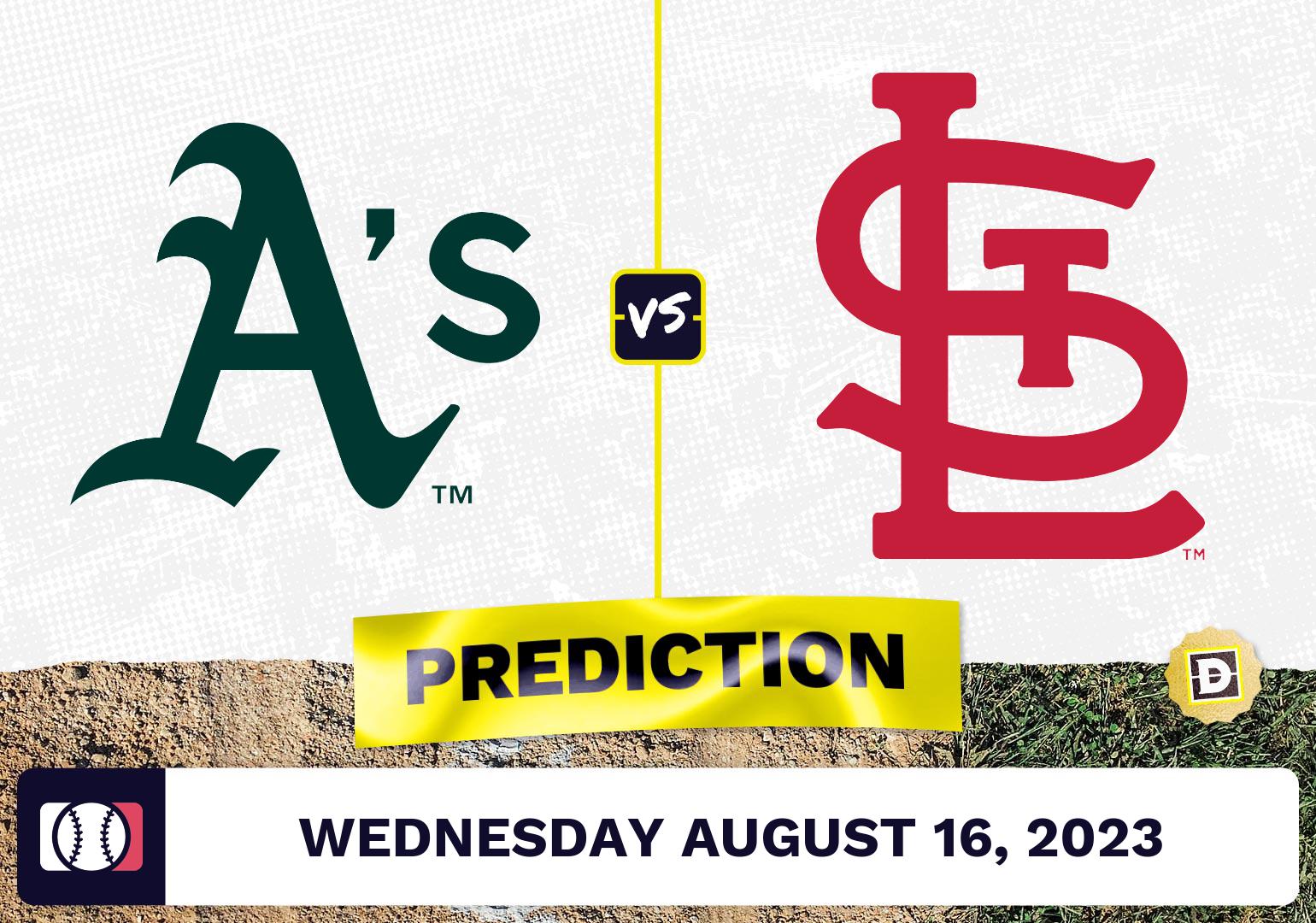 Athletics vs. Cardinals Prediction for MLB Wednesday [8/16/2023]