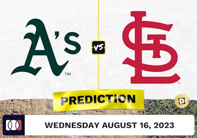Athletics vs. Cardinals Prediction for MLB Wednesday [8/16/2023]