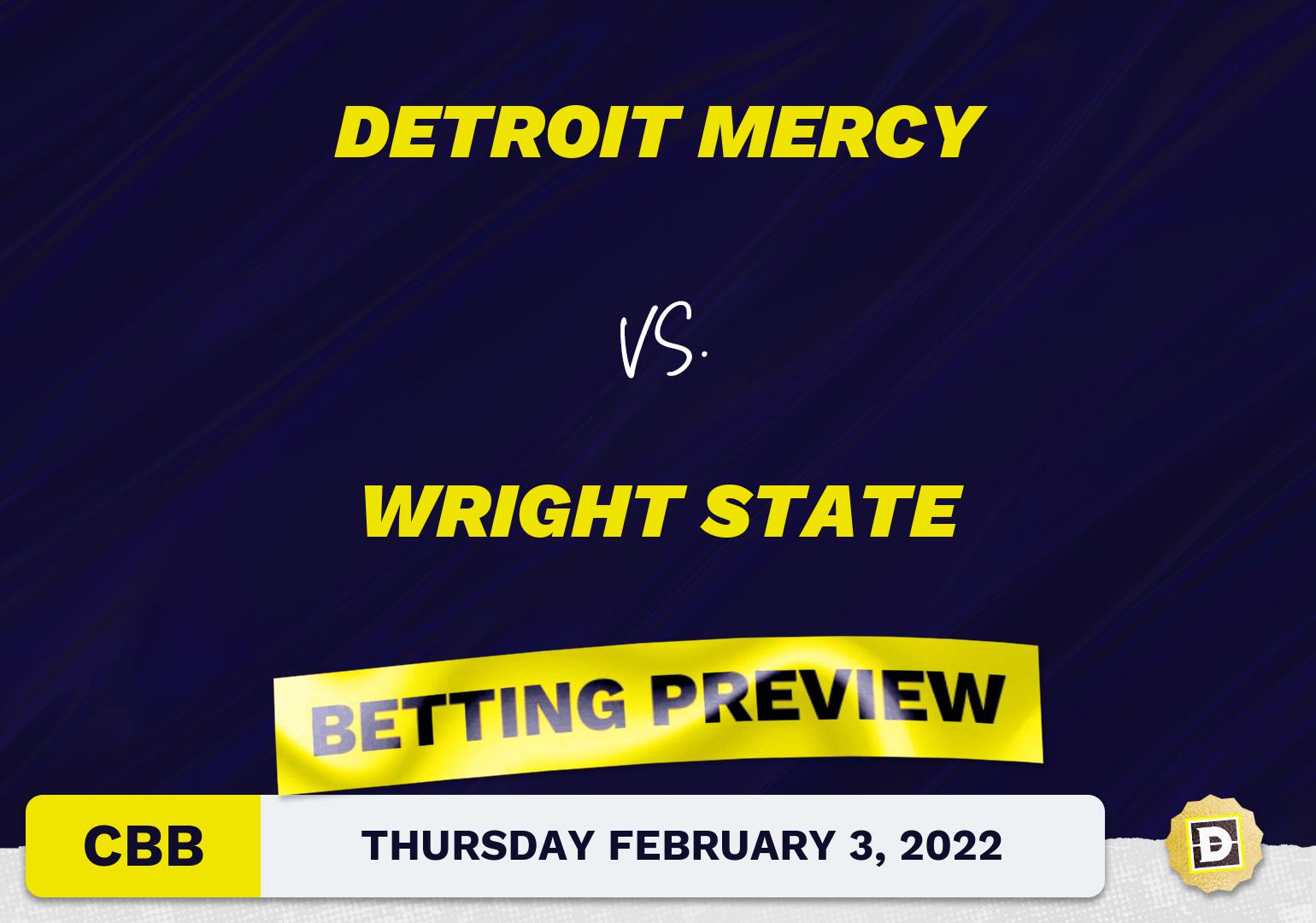 Detroit Mercy vs. Wright State CBB Predictions and Odds - Feb 3, 2022
