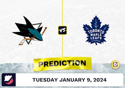 San Jose Sharks vs. Toronto Maple Leafs Prediction, Odds, NHL Picks  [1/9/2024]