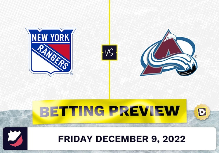 Rangers vs. Avalanche Prediction and Odds - Dec 9, 2022