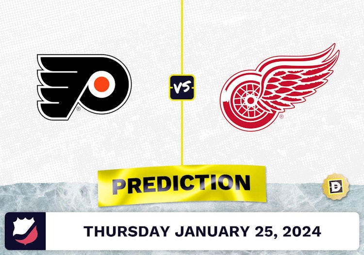 Philadelphia Flyers vs. Detroit Red Wings Prediction, Odds, NHL Picks [1/25/2024]