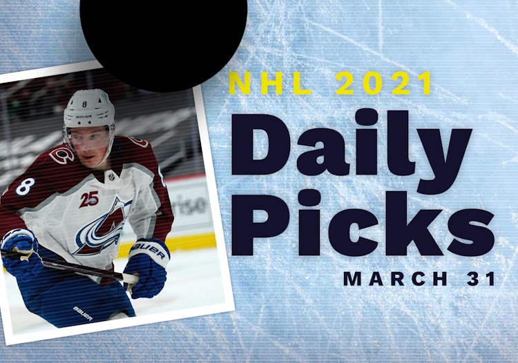 Best NHL Betting Picks and Parlays: Wednesday March 31, 2021