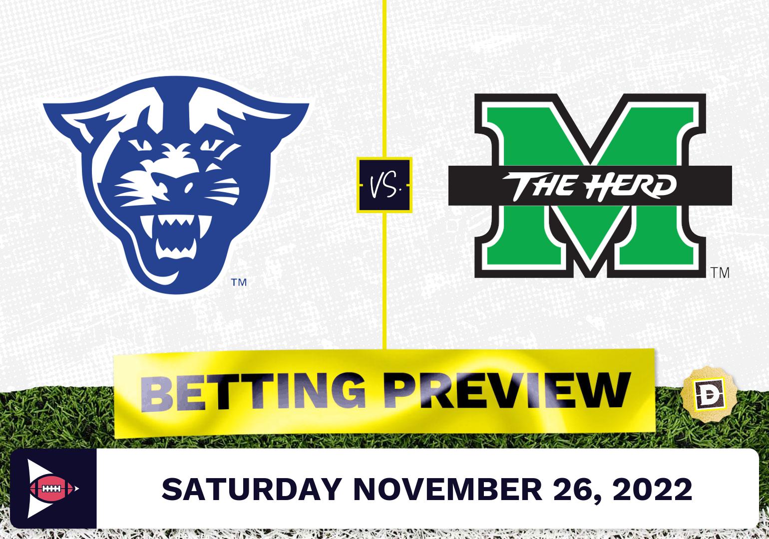 Georgia State vs. Marshall CFB Prediction and Odds - Nov 26, 2022
