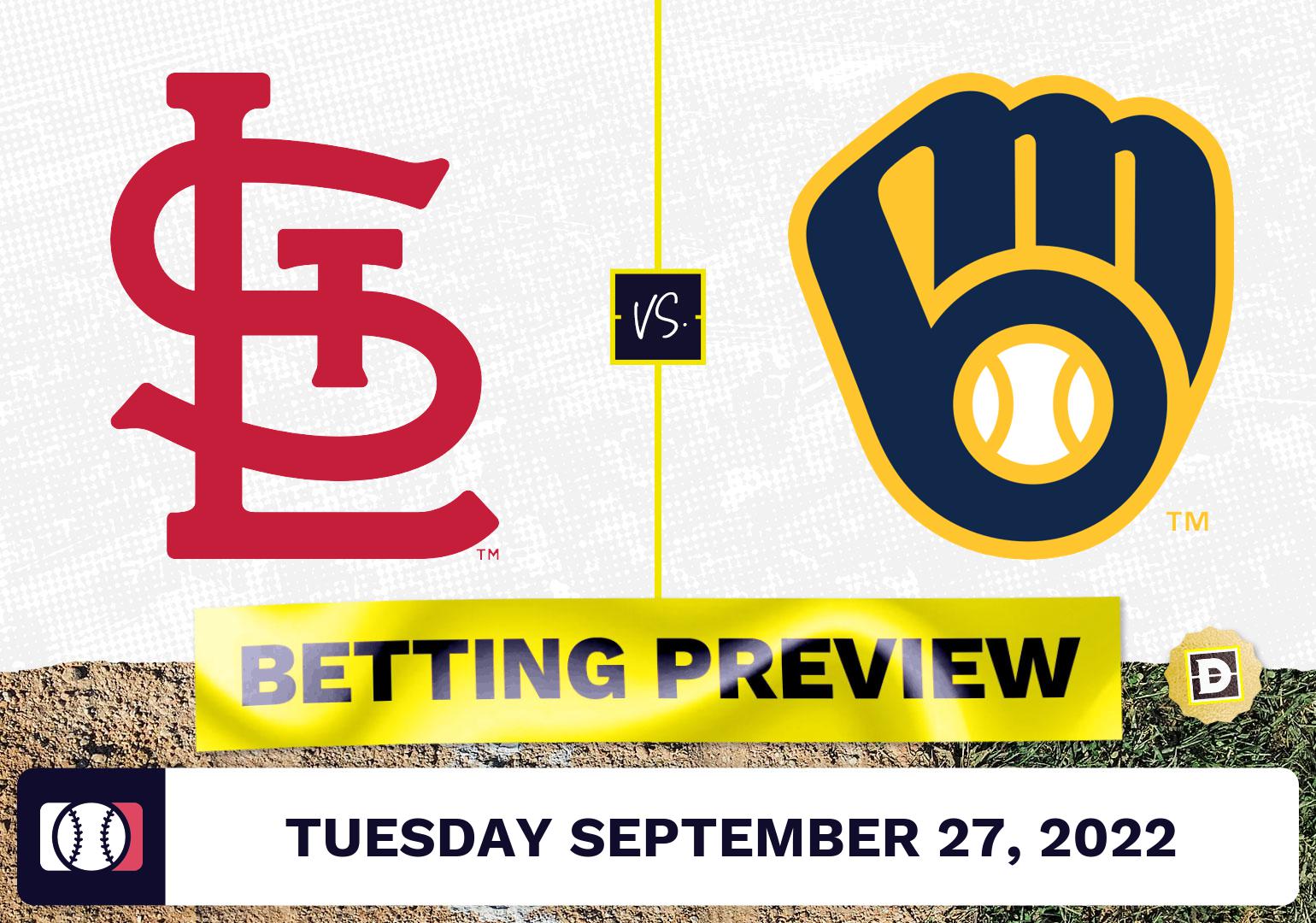 Cardinals vs. Brewers Prediction and Odds - Sep 27, 2022