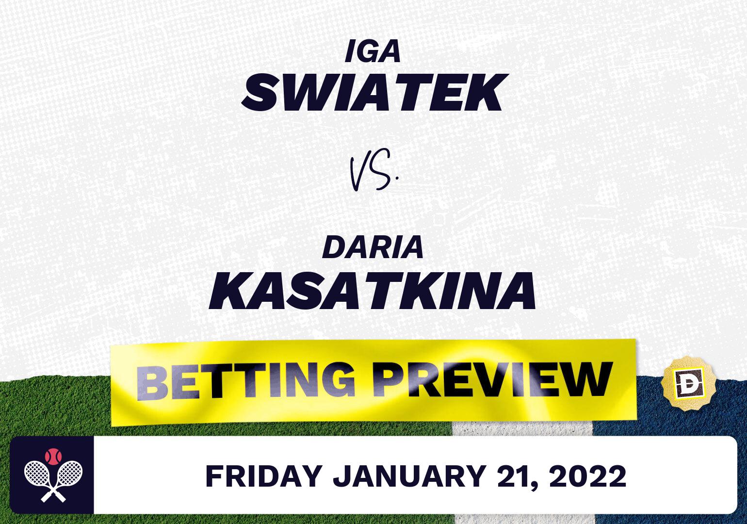 Iga Swiatek vs. Daria Kasatkina Predictions - Jan 22, 2022