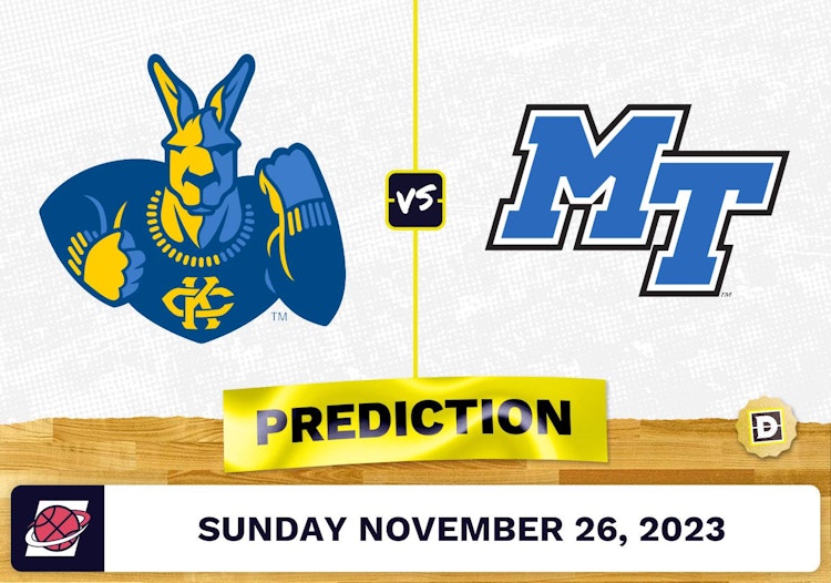 Kansas City vs. Middle Tennessee Basketball Prediction - November 26, 2023