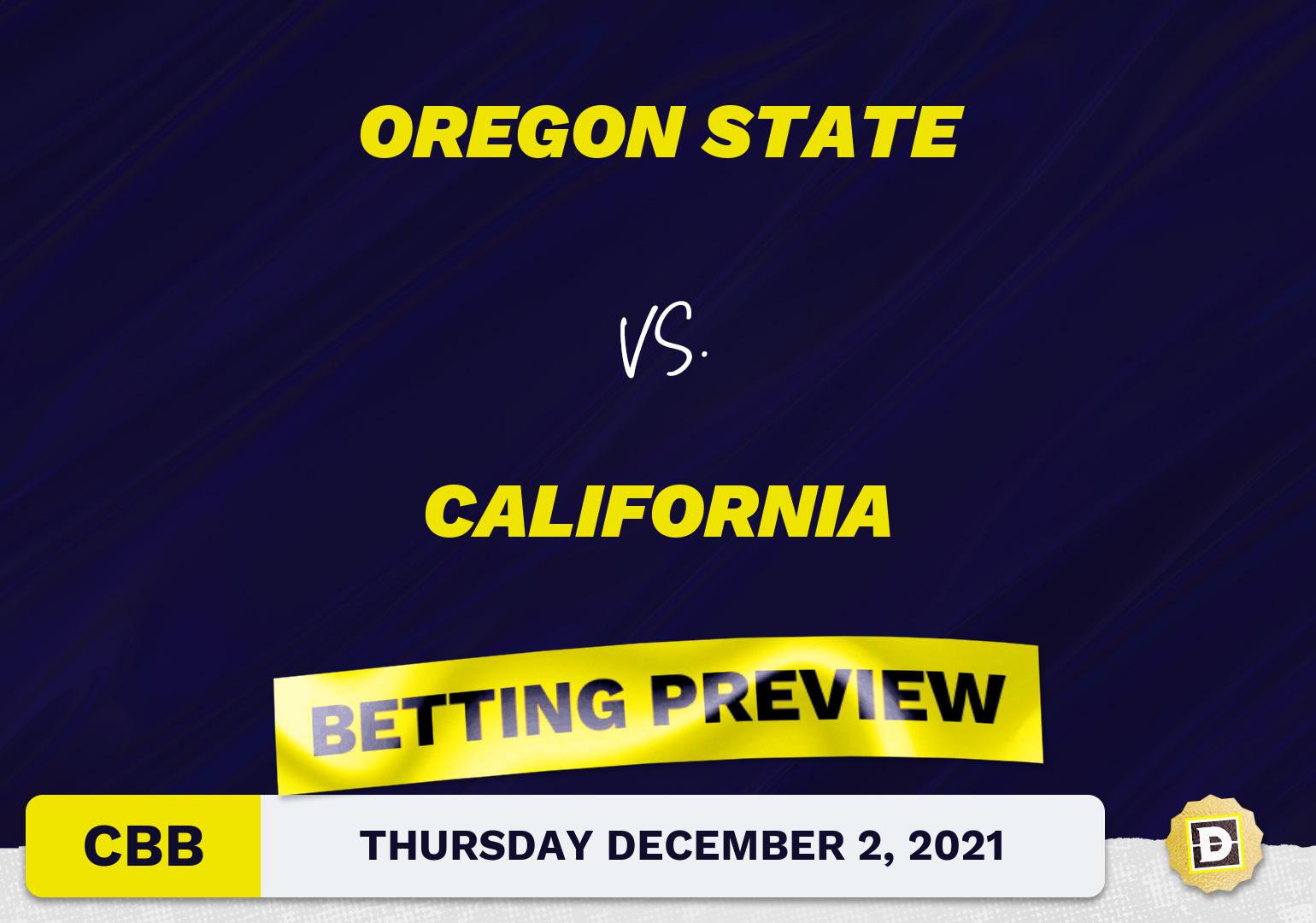 Oregon State vs. California CBB Predictions and Odds - Dec 2, 2021