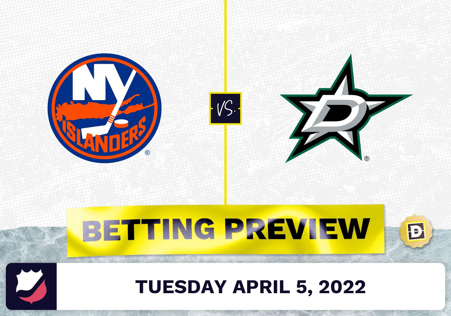 Islanders vs. Stars Prediction and Odds - Apr 5, 2022