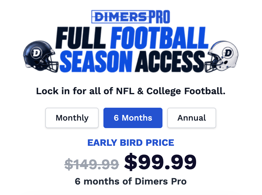 Dimers Pro college football season pass.