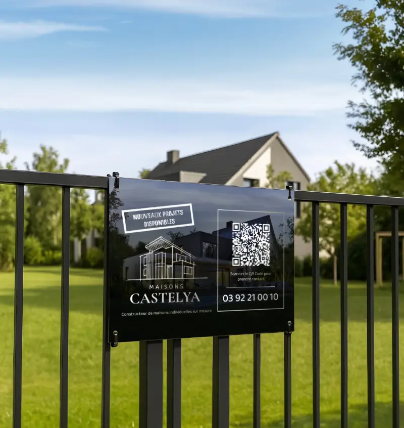 Impression de panneaux immobiliers Akilux® pour Maisons Castelya