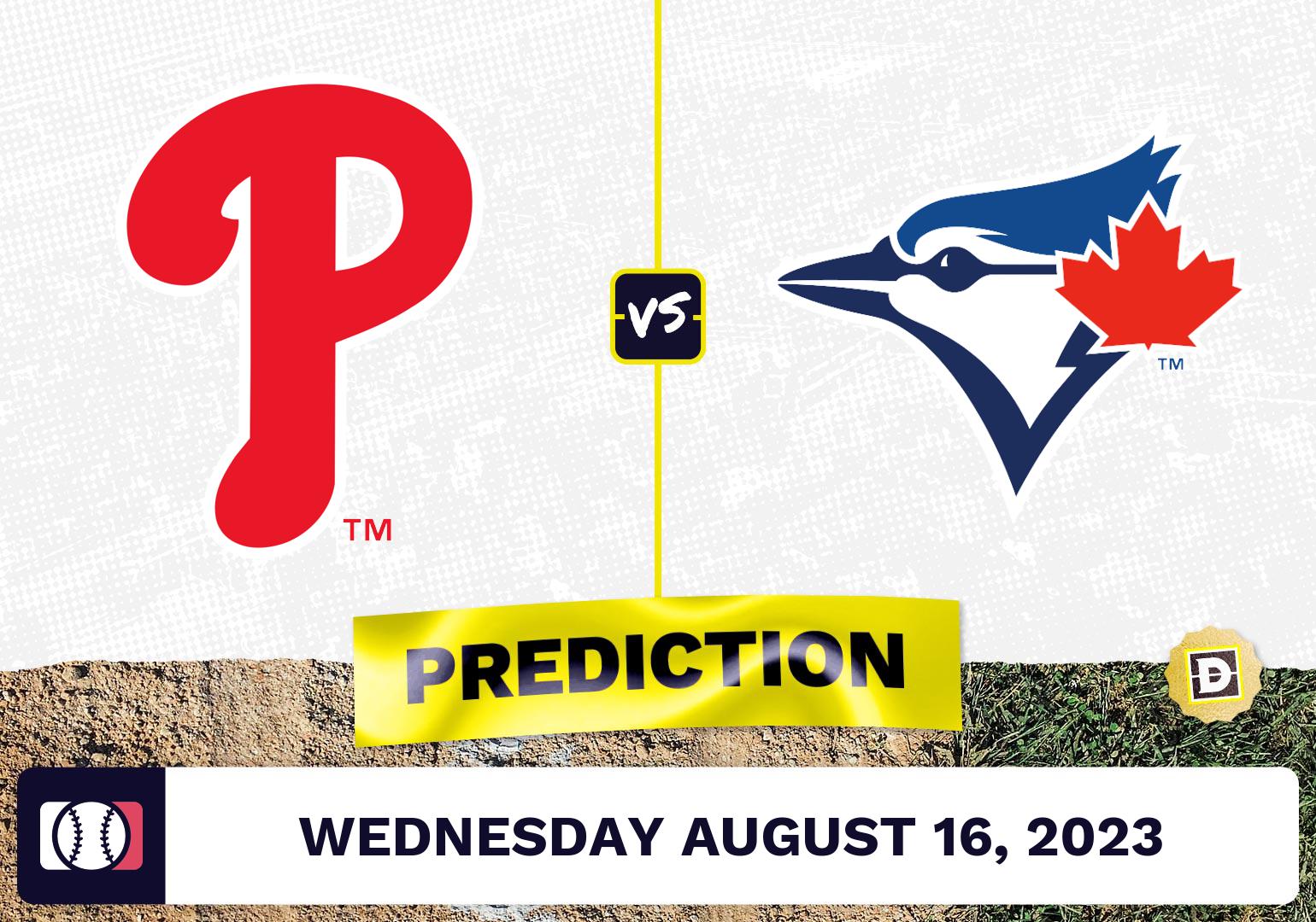 Phillies vs. Blue Jays Prediction for MLB Wednesday [8/16/2023]