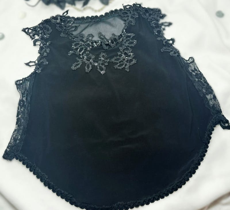 Black Floral tank top