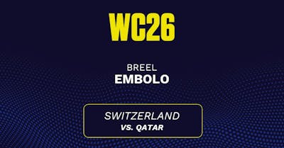 Will Breel Embolo score a goal in today's World Cup game? Embolo's projected stats vs. Qatar