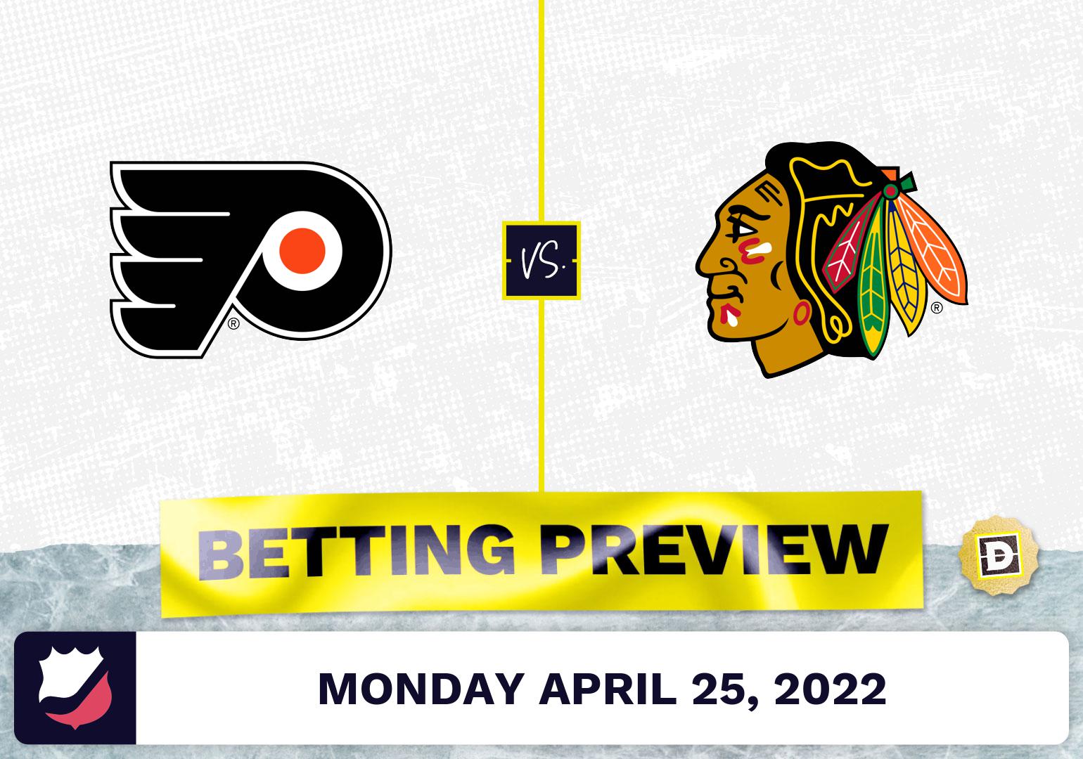 Flyers vs. Blackhawks Prediction and Odds - Apr 25, 2022
